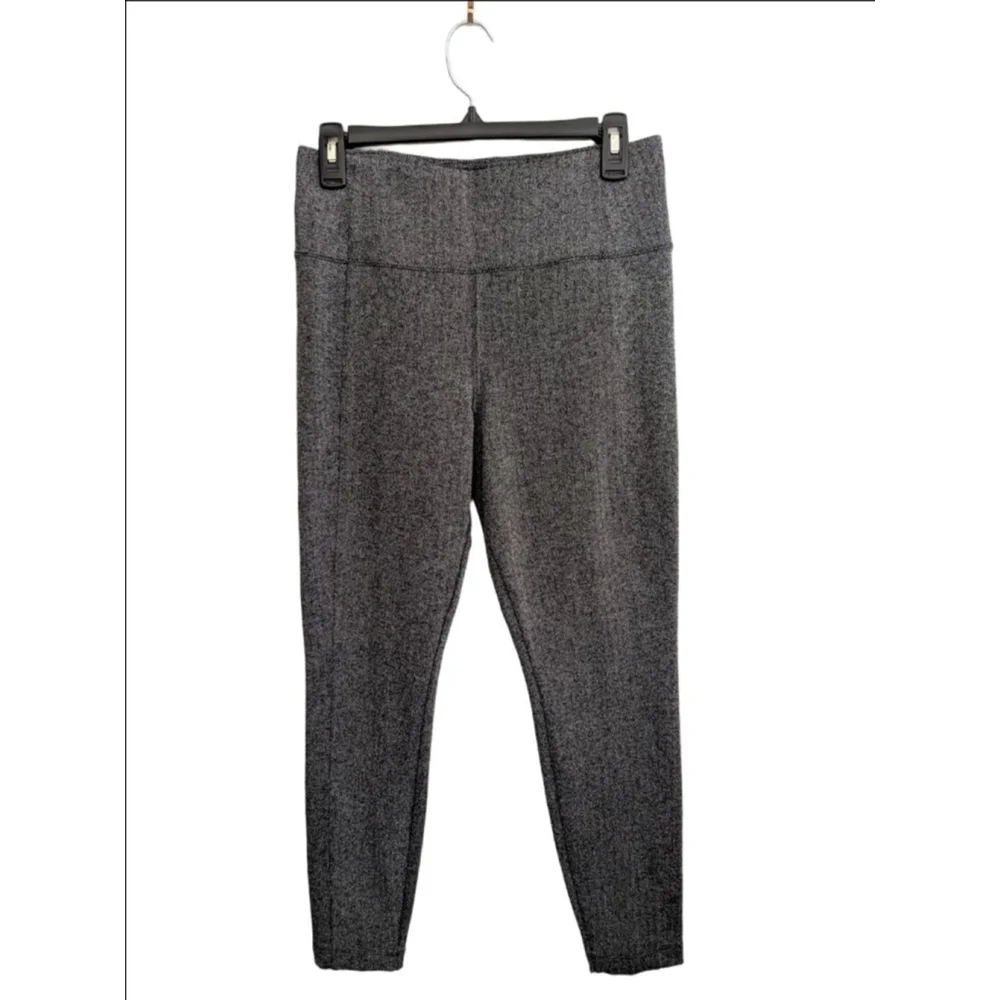 Women's Athleta Delancey Herringbone Tight Leggings M Gray Black